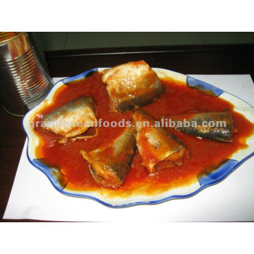Conservas de pescado de arenque en salsa de tomate